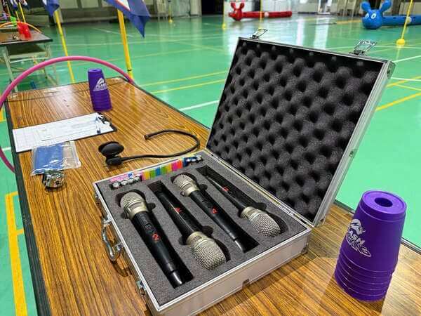 無線麥克風及各項競賽設備完成準備