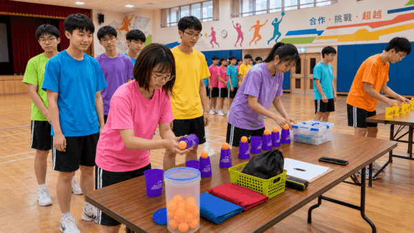 兩人共同完成之活動：移花接木團康遊戲